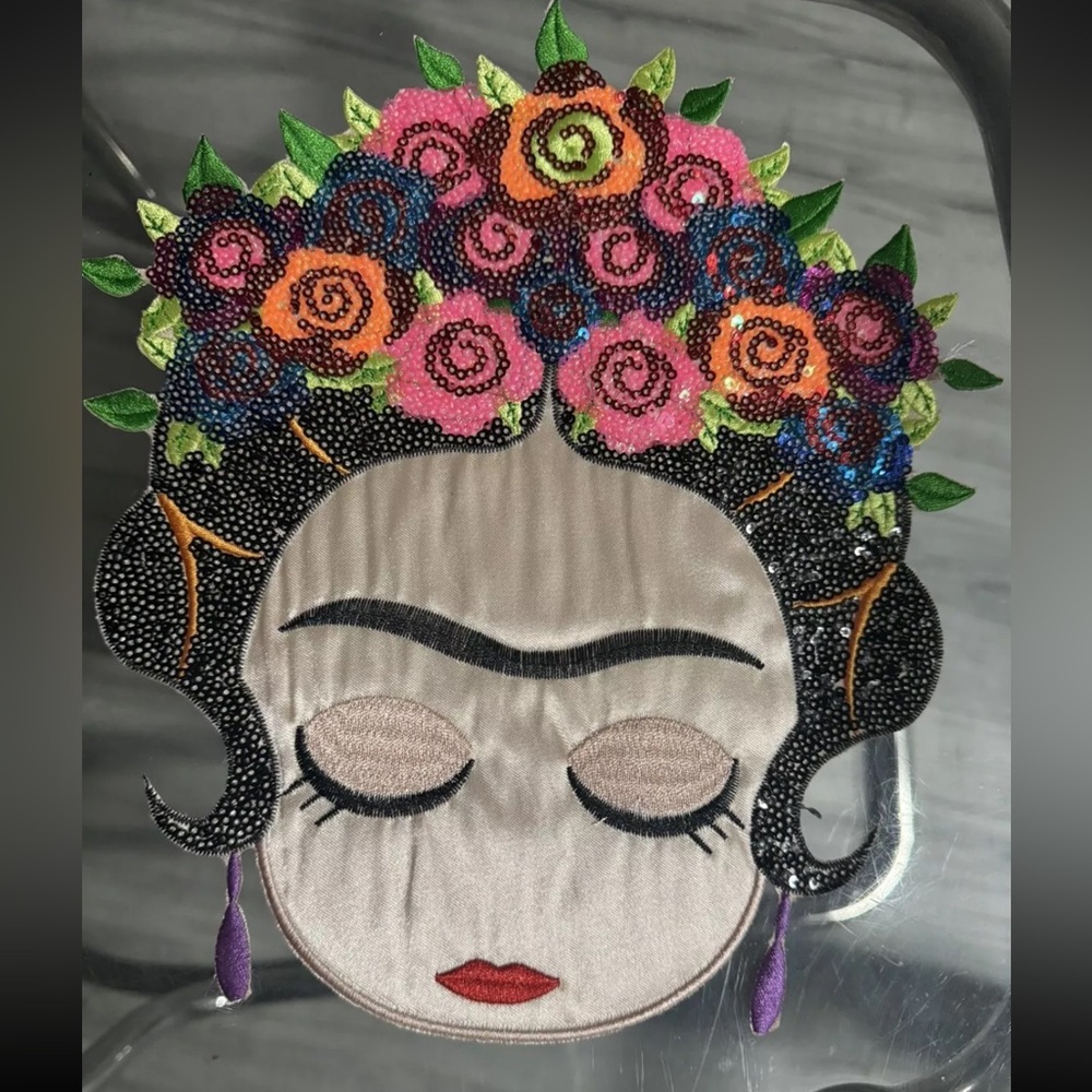 Colorful Floral Embroidered Patch